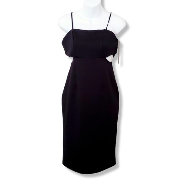 Trixxi Textured Cut Out Mini Dress in Black Size 3 - Picture 10 of 10